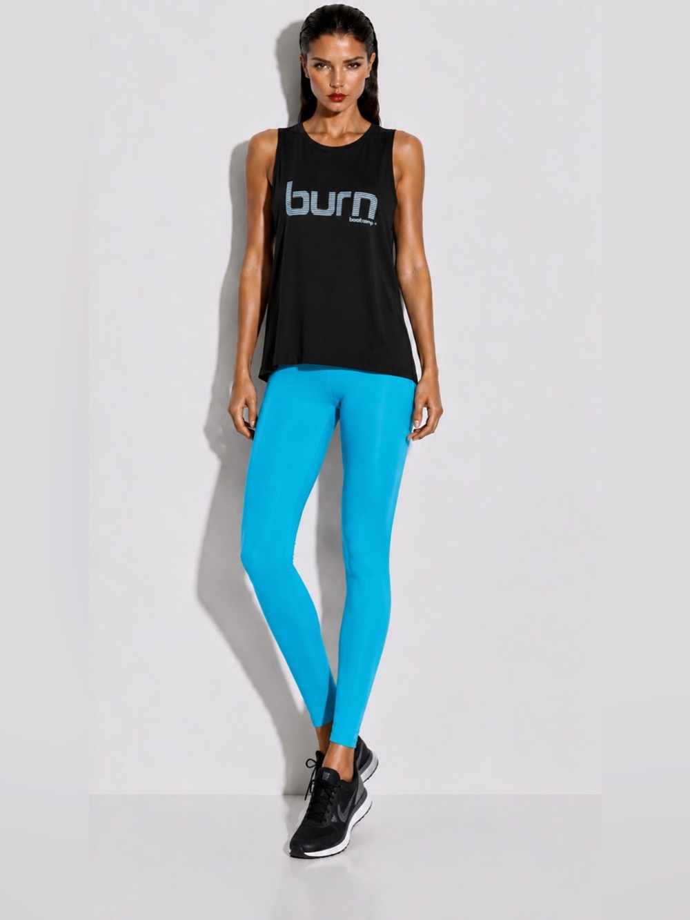BURN BOOT CAMP Crisscross Back Workout Tank Top | Size Small | Black